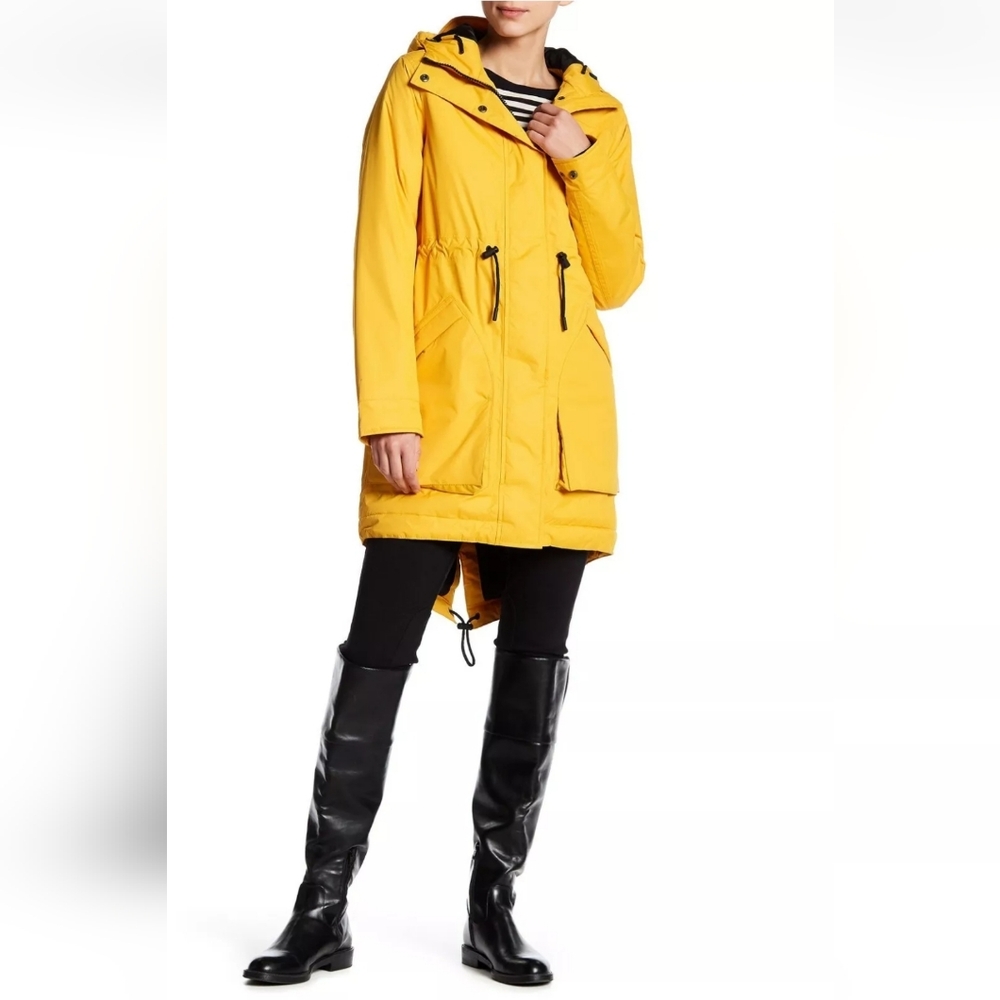 Hunter Original SOWESTER Insulated Hooded Parka Jacket Coat  Size 10 EUC